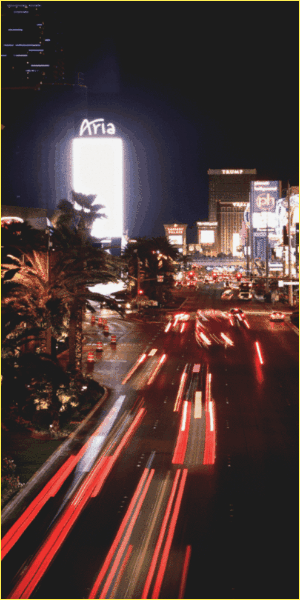 VEGAS.XYZ neon meme banner